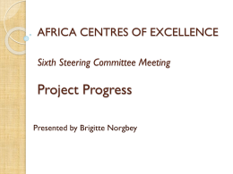 AFRICA CENTRES OF EXCELLENCE