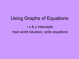Using Graphs of Equations