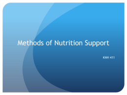 Methods of Nutrition Support - Jacqueline Farralls Portfolio