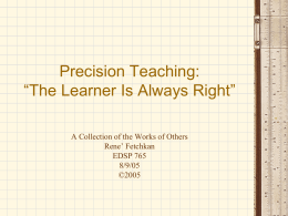 Precision Teaching