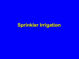 Sprinkler Irrigation - Agricultural engineering