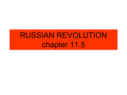 RUSSIAN REVOLUTION FLOW CHART