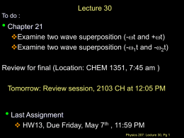 Physics 207: Lecture 2 Notes