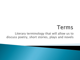 Poetry Terms - Wayzata Public Schools