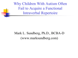 Why Children With Autism Often Fail to Acquire a
