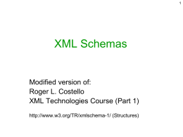 XML Schemas - Free University of Bozen