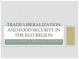 Trade Liberalization and Food Security in the ECO Region