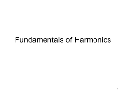 Fundamentals of Harmonics - University of South Carolina