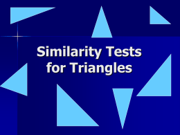 Similarity Theorems for Triangles