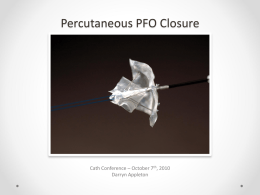 Percutaneous PFO Closure - Virginia Commonwealth University