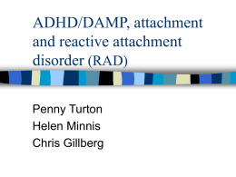 Infant Disorganised Attachment and ADHD
