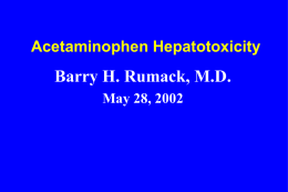 Acetaminophen Hepatotoxicity: an example of the metabolic