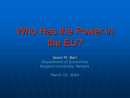 Who Has the Power in the EU?