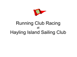 Management of Club Racing - Hayling Island Sailing Club