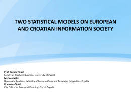 Two statistical models on European and Croatian