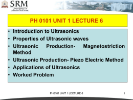Ultrasonics - SRM University | Home
