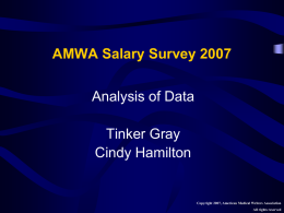 AMWA Salary Survey 2002