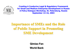 Importance of SMEs in economic growth and poverty reduction