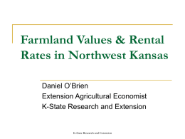 Farmland Values & Rental Rates in Northwest Kansas