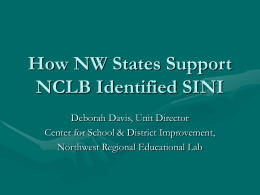 How NW States Support NCLB SINI
