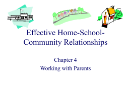 Effective Home-School-Community Relationships