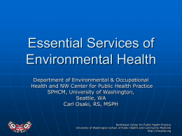 Essential Services of Environmental Health