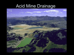 Acid Mine Drainage - University of Colorado Boulder