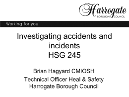 HSG245 - Harrogate District Health & Safety Forum