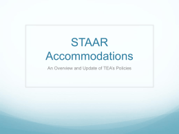 STAAR Accommodations