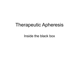 Therapeutic Apheresis PowerPoint