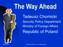 The Way Ahead - Ministry of Foreign Affairs