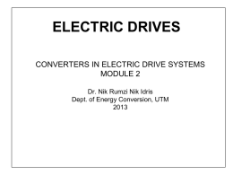 ELECTRIC DRIVES - Universiti Teknologi Malaysia