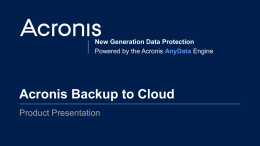 Acronis Backup as a Service