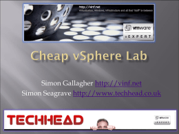 Cheap vSphere Lab - Virtualization, Cloud, Infrastructure