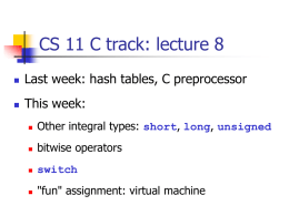 CS 11 C track: lecture 1 - California Institute of Technology