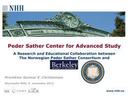 Peder Sather Center and NHH