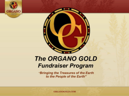 ORGANO GOLD FUNDRAISING PROGRAM