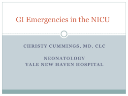 GI Emergencies in the NICU - Calendar