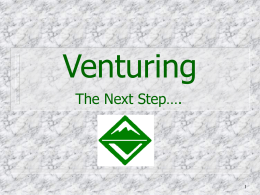 Venturing - The Next Step .