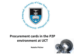 Procurement card @ UCT
