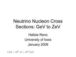 Neutrino Nucleon Cross Sections
