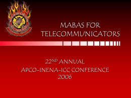 MABAS FOR TELECOMMUNICATORS - mabas