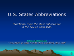 U.S. States Abbreviations
