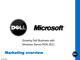 Dell Marketing - ROK EC overview