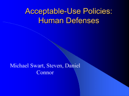 Acceptable-Use Policies: Human Defenses