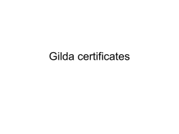 Gilda certificates - Istituto Nazionale di Fisica Nucleare