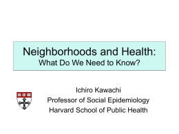 Neighborhoods and Health - University of Pennsylvania
