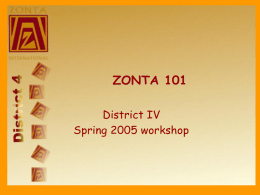 Board orientation - Zonta District 4