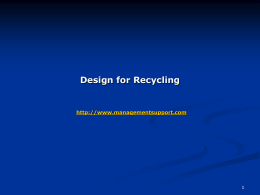 Design for Recycling - managementsupport.com