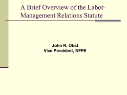 The Federal Service Labor-Management Relations Statute